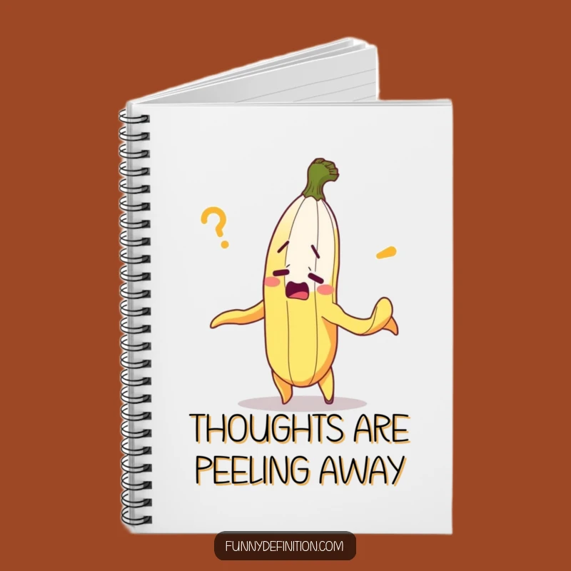 Funny Bewildered Banana Notebook - Hilarious Self-Peeling Confusion Journal for Ideas