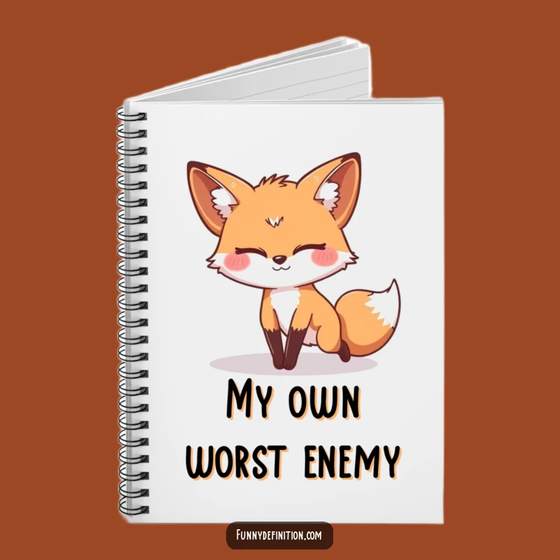Funny Fox Tripping Notebook - Hilarious Journal for Clumsy Thoughts Gift