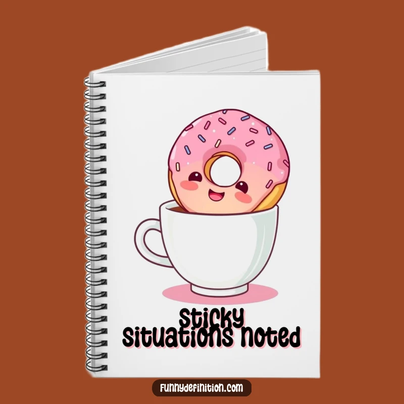 Funny Giggling Donut Notebook: Jot Down Your Thoughts with Coffee-Fueled Giggles
