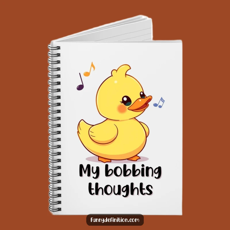 Funny Rubber Duck Bobbing Notebook - Jot Down Your Tunes