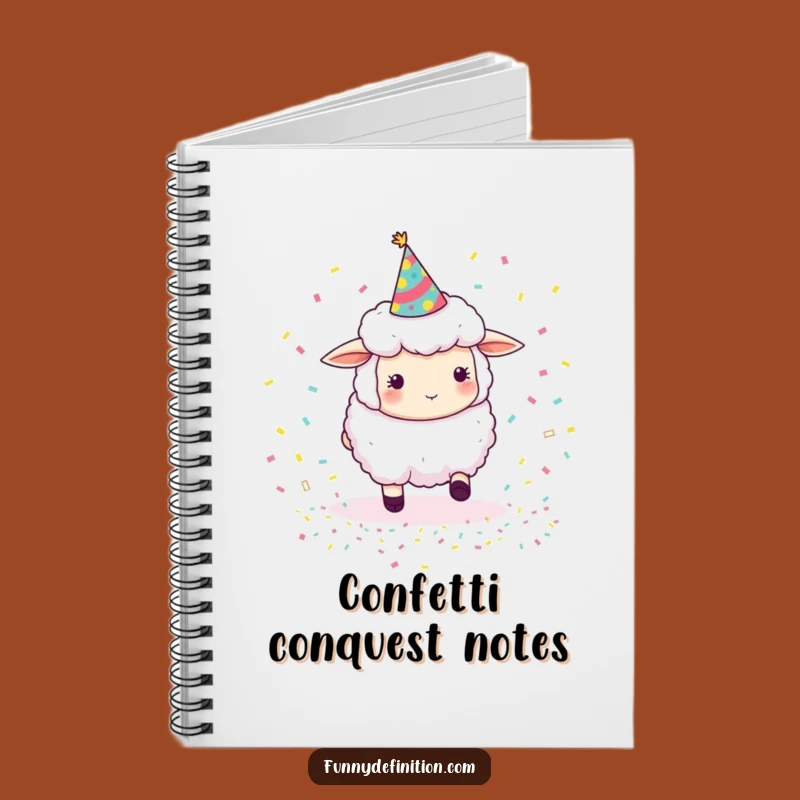Funny Sheep Herding Confetti Notebook: Hilarious Journal for Party Ideas