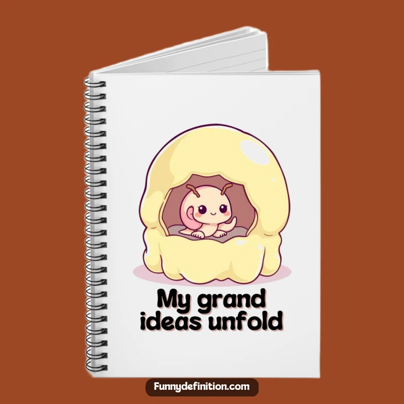 Funny Shy Snail Notebook - Wobbly Jelly Mold Journal for Creative Ideas