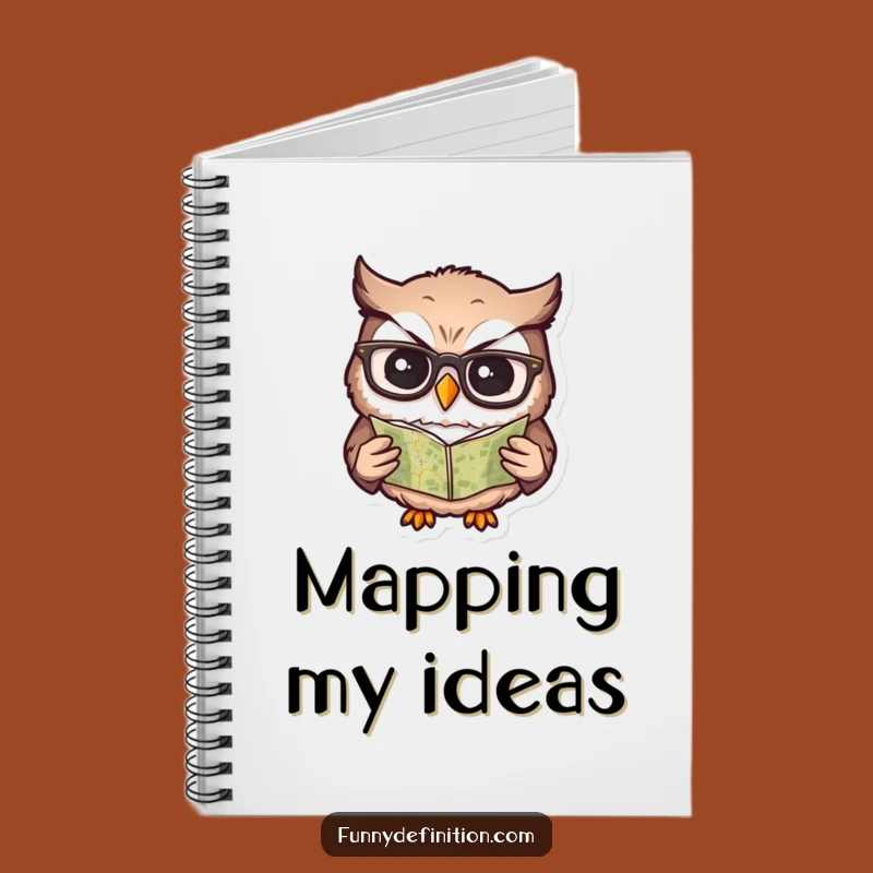 Funny Confused Owl Notebook - Hilarious Spectacled Bird Journal for Ideas