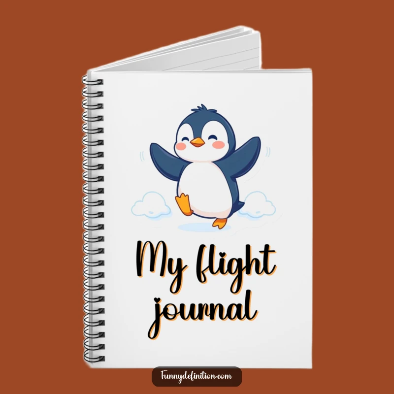 Funny Penguin Fly Notebook: Determined Bird Journal for Hilarious Gift Ideas