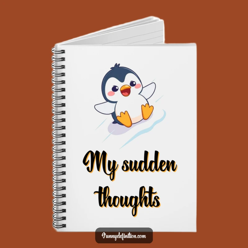Funny Penguin Slide Notebook: Jot Down Your Surprises