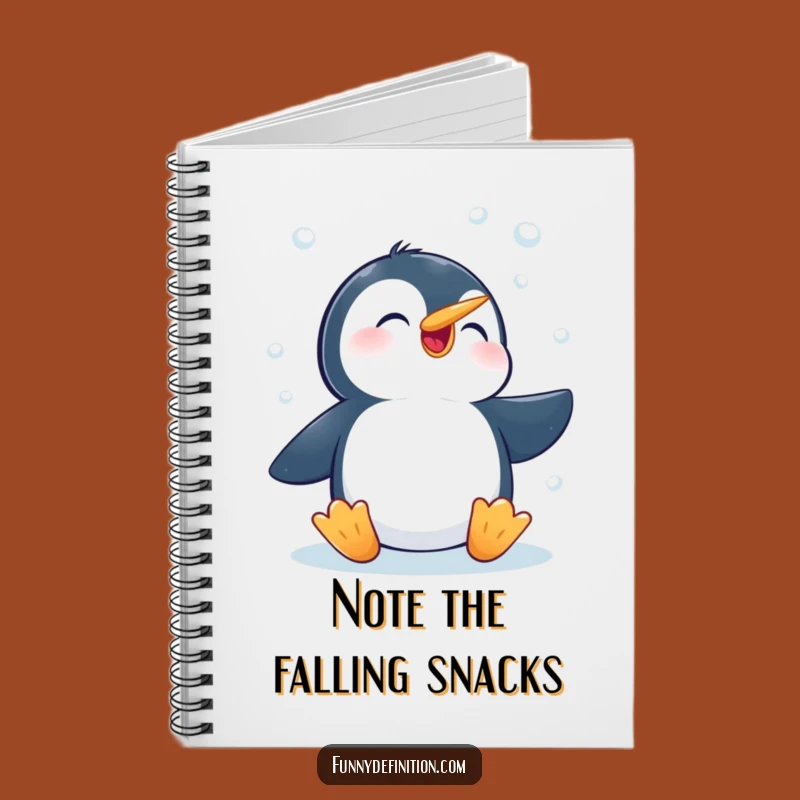 Funny Penguin Snowflake Notebook - Hilarious Journal for Winter Ideas Gift
