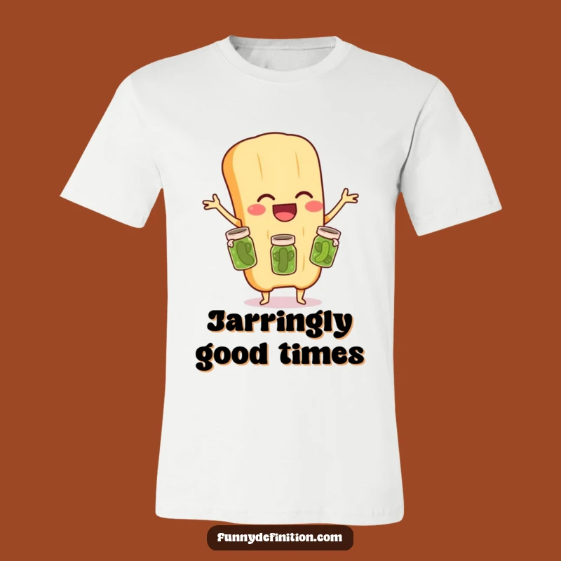 Funny Baguette Juggling Pickles T-Shirt: Comedic Apparel for a Good Laugh