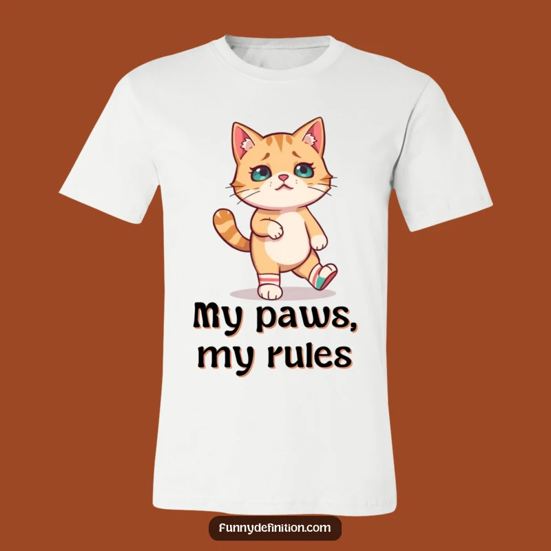 Funny Cat Socks T-Shirt: Walk Your Own Path with Hilarious Style Gift
