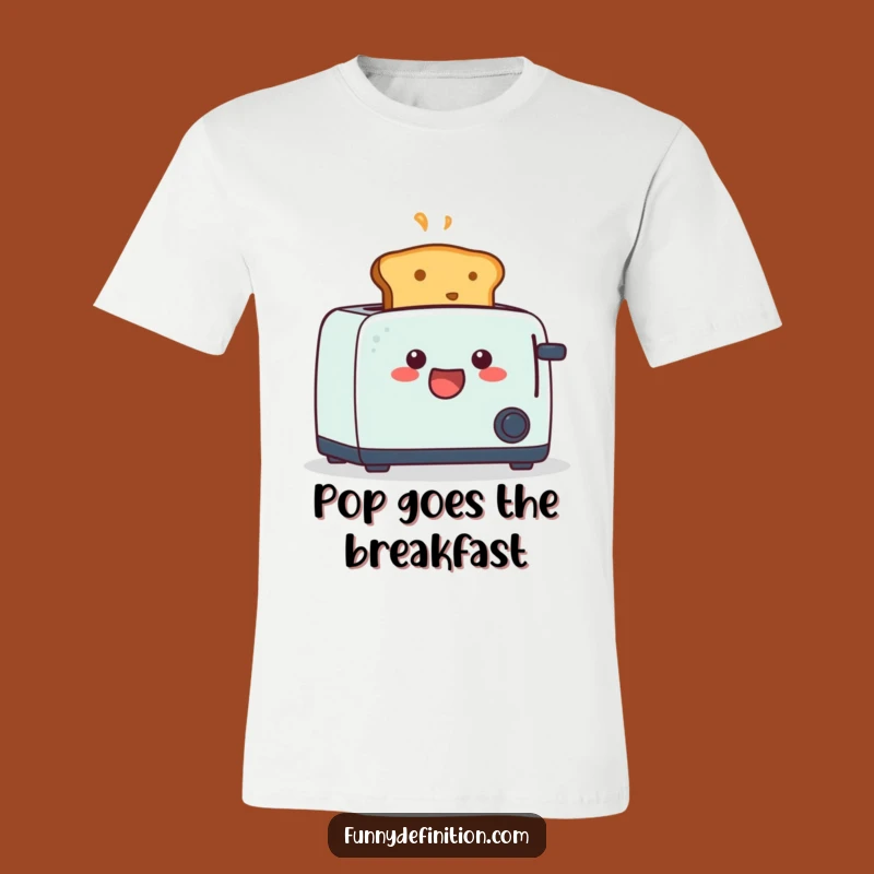 Funny Startled Toast T-Shirt - Hilarious Breakfast Pop-Up Tee