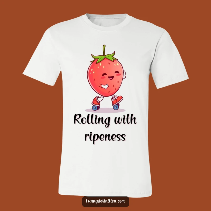 Funny Strawberry Roller Skate T-Shirt: Wear Your Joy with Humor