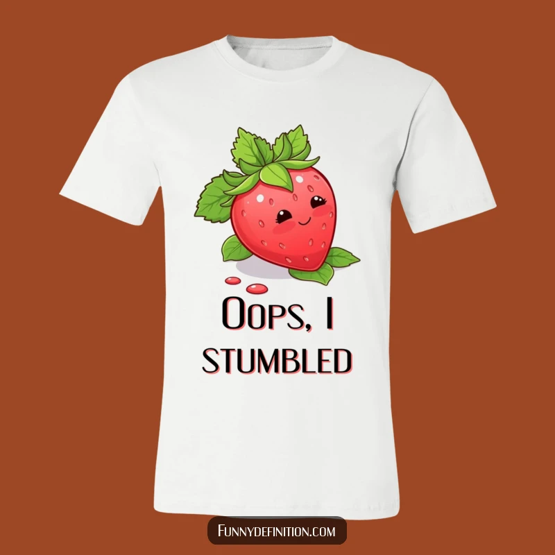 Funny Strawberry Trip T-Shirt: Cute Blushing Fruit Tee for a Perfect Quirky Gift