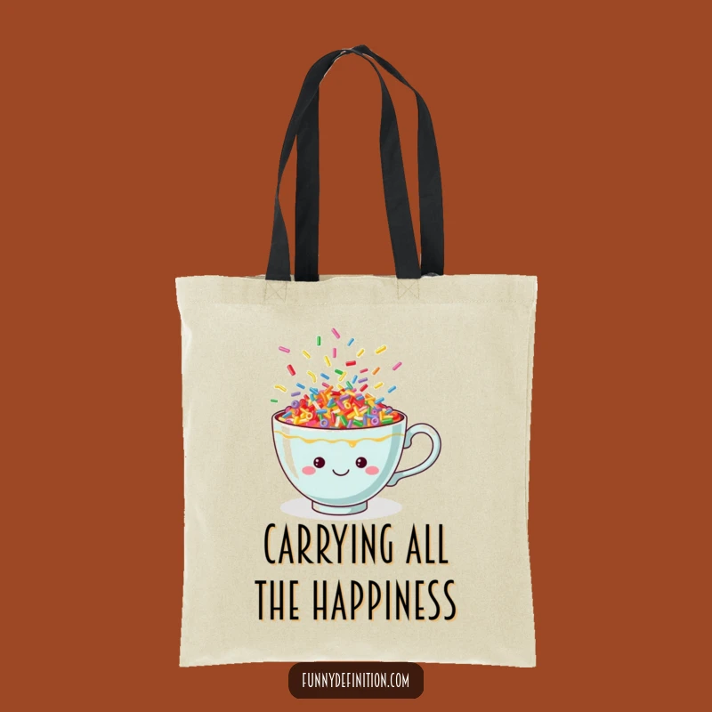 Funny Sprinkle Teacup Tote Bag: Carry Your Fun with this Cheerful, Colorful Accessory