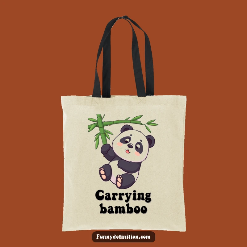 Funny Panda Acrobat Tote Bag: Carry Your Essentials with Giggles
