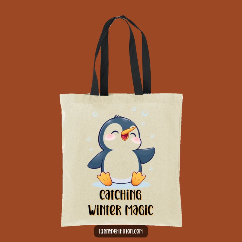 Funny Penguin Snowflake Bag - Hilarious Tote for Winter Lovers & Gift