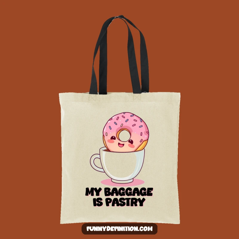 Funny Giggling Donut Tote Bag: Carry Your Essentials with a Smile